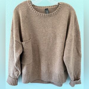 Savvi Tan Sweater with Pocket